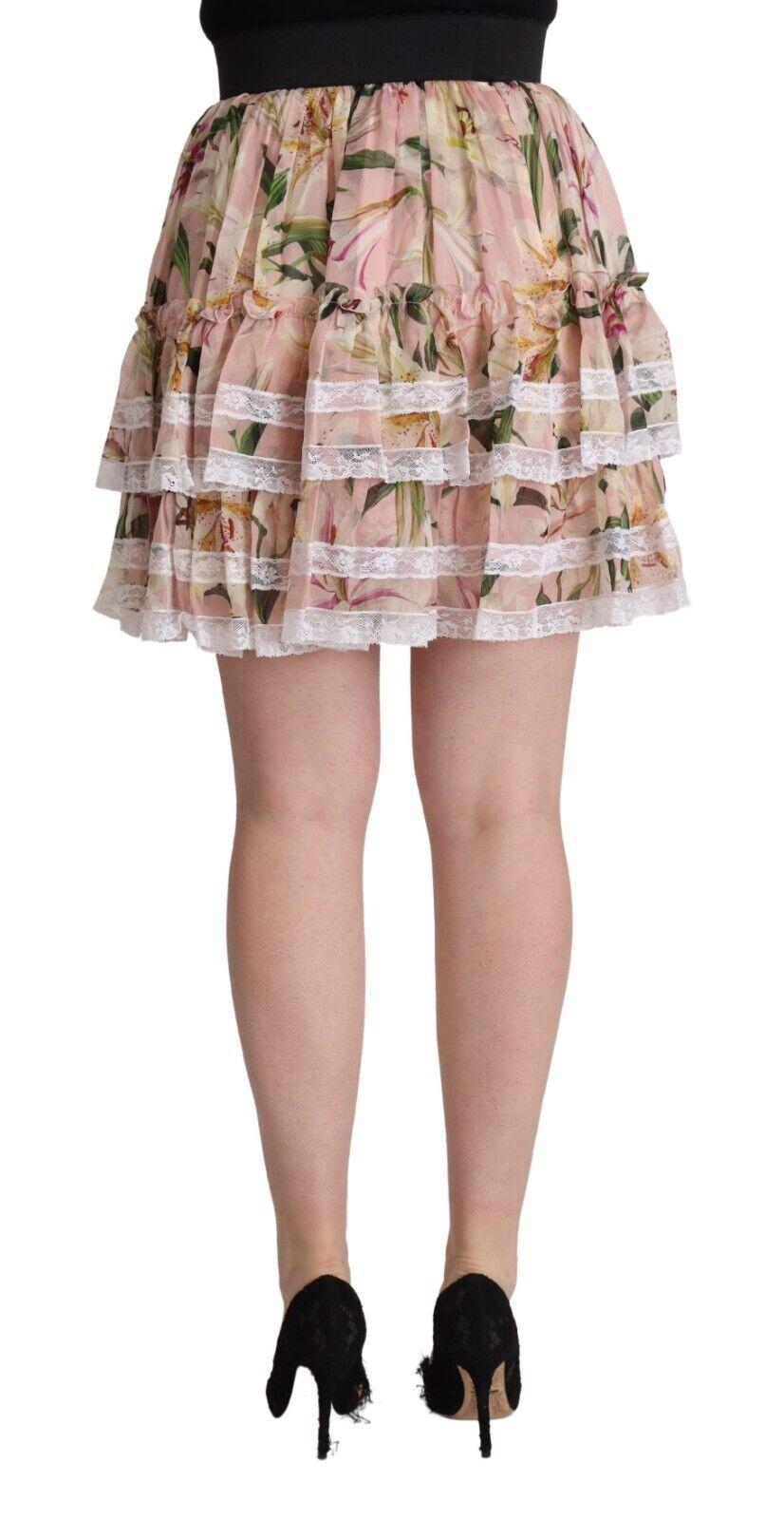 Dolce & Gabbana  Lily Print Mini Skirt