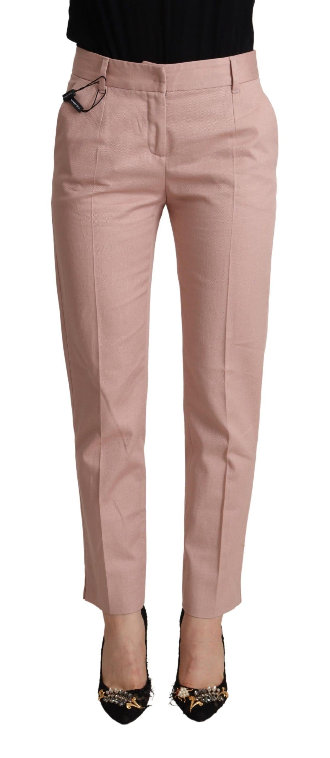 Dolce & Gabbana  Womens SlimFit Stretch Cotton Blend Trousers Pink