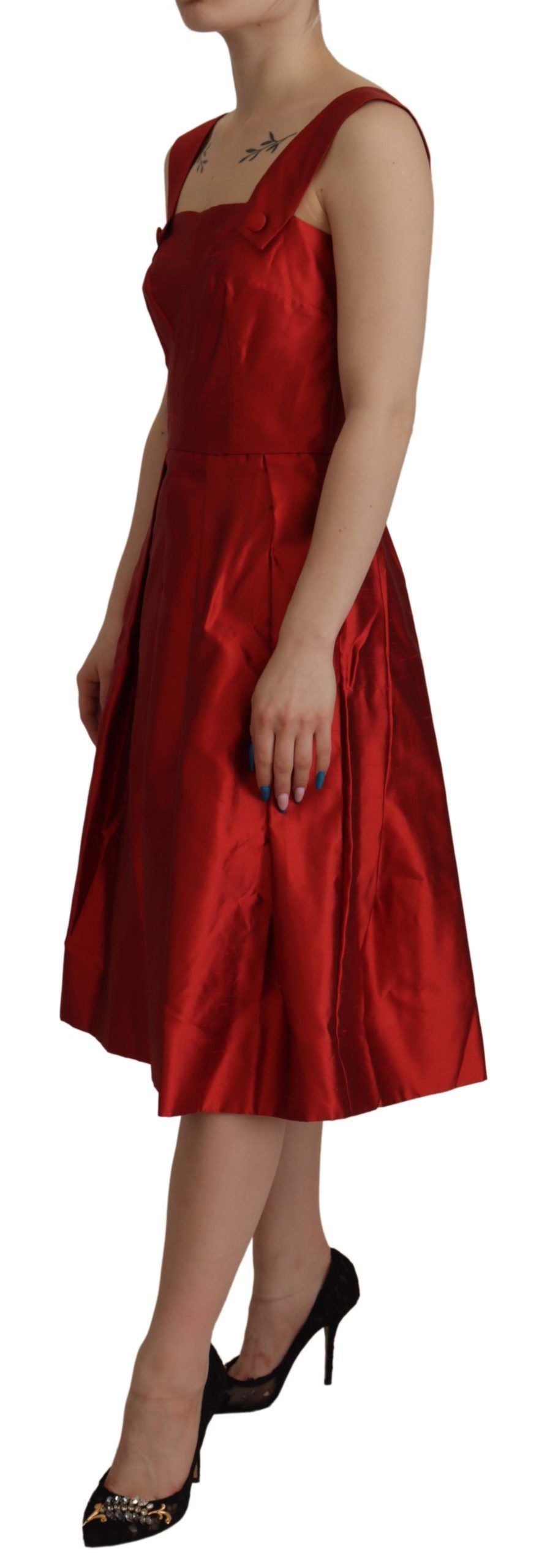 Dolce & Gabbana  Red Silk A-line Dress