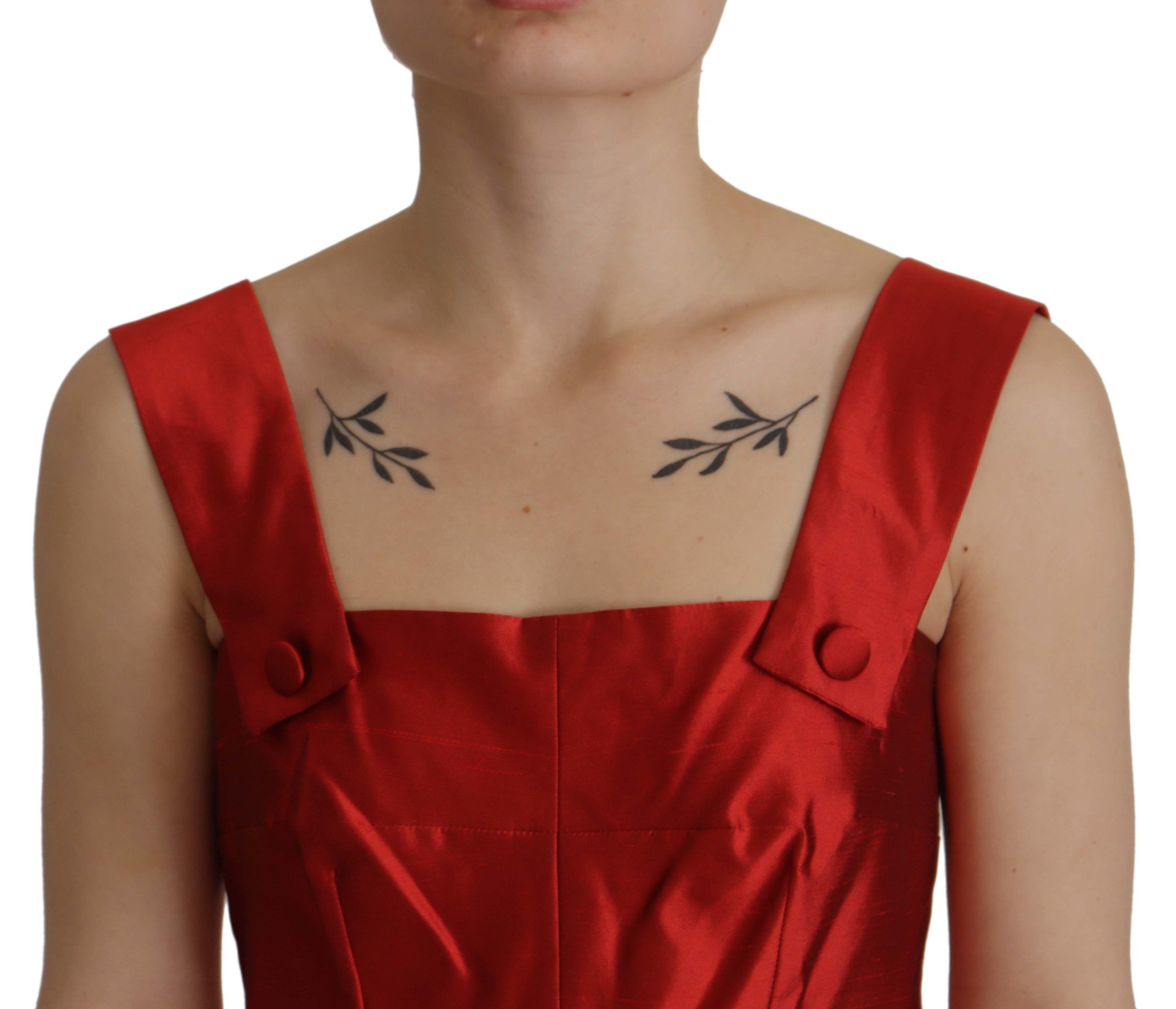 Dolce & Gabbana  Red Silk A-line Dress