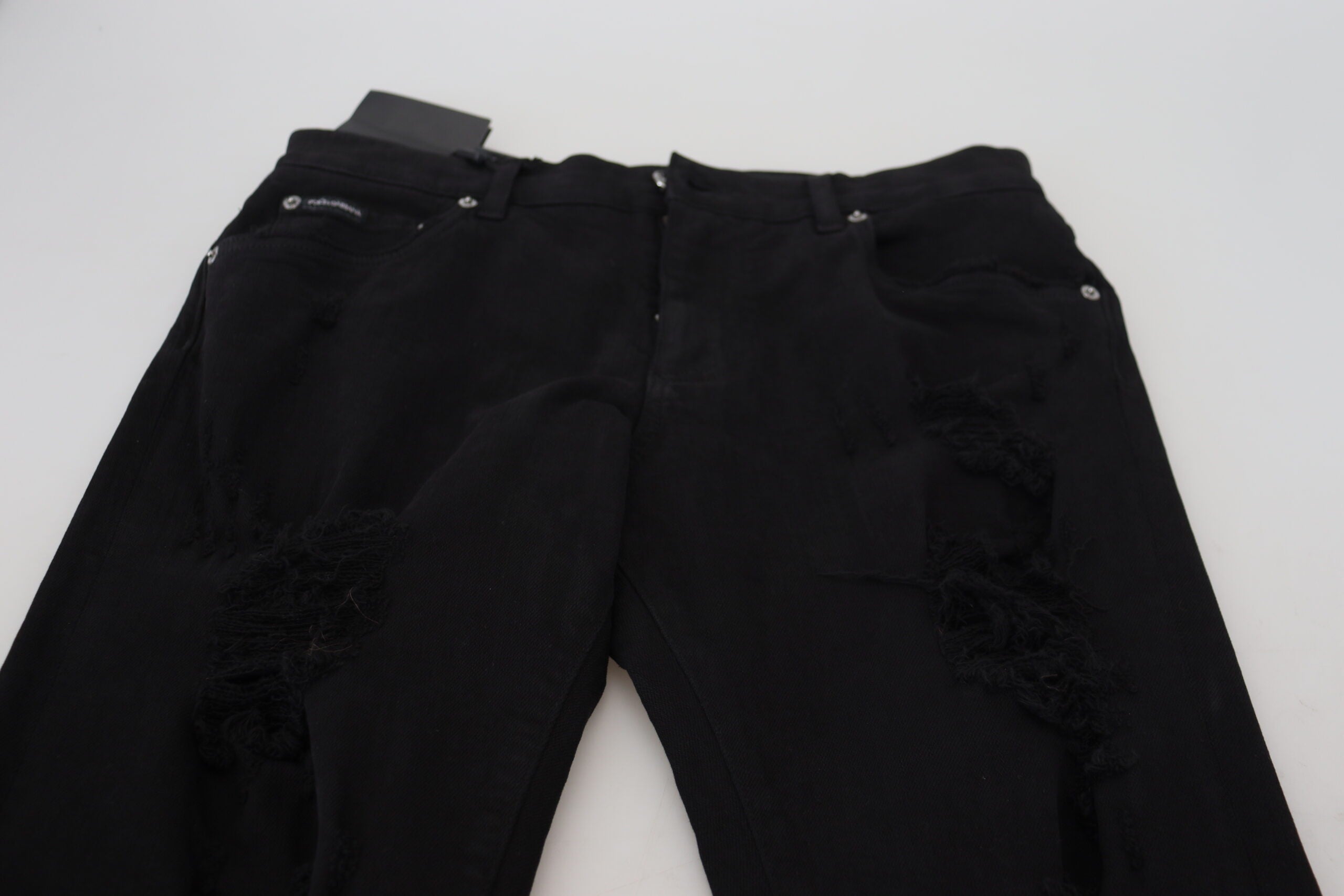 Dolce & Gabbana  Distressed Skinny Fit Jeans Black