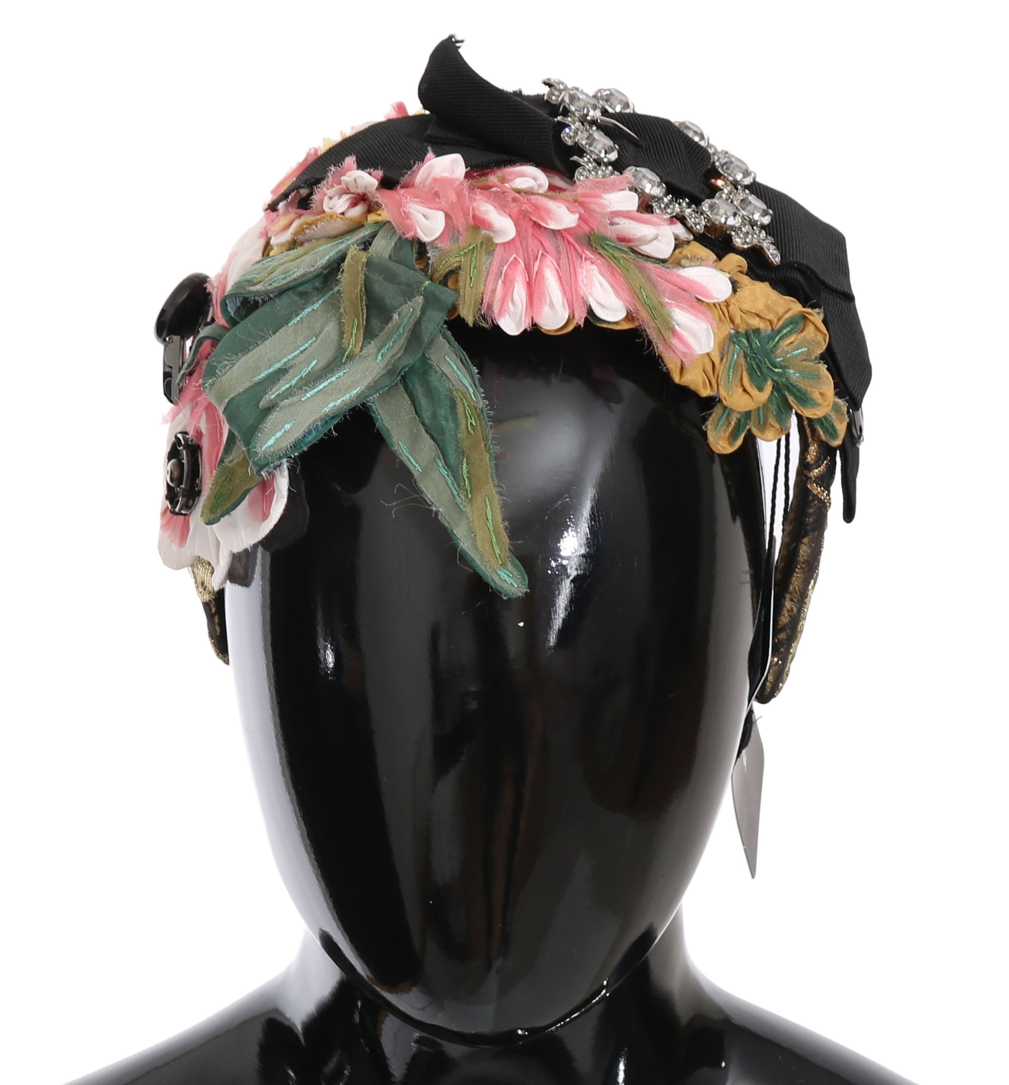 Dolce & Gabbana  Multicolor Floral Headband with Rhinestones and Crystals