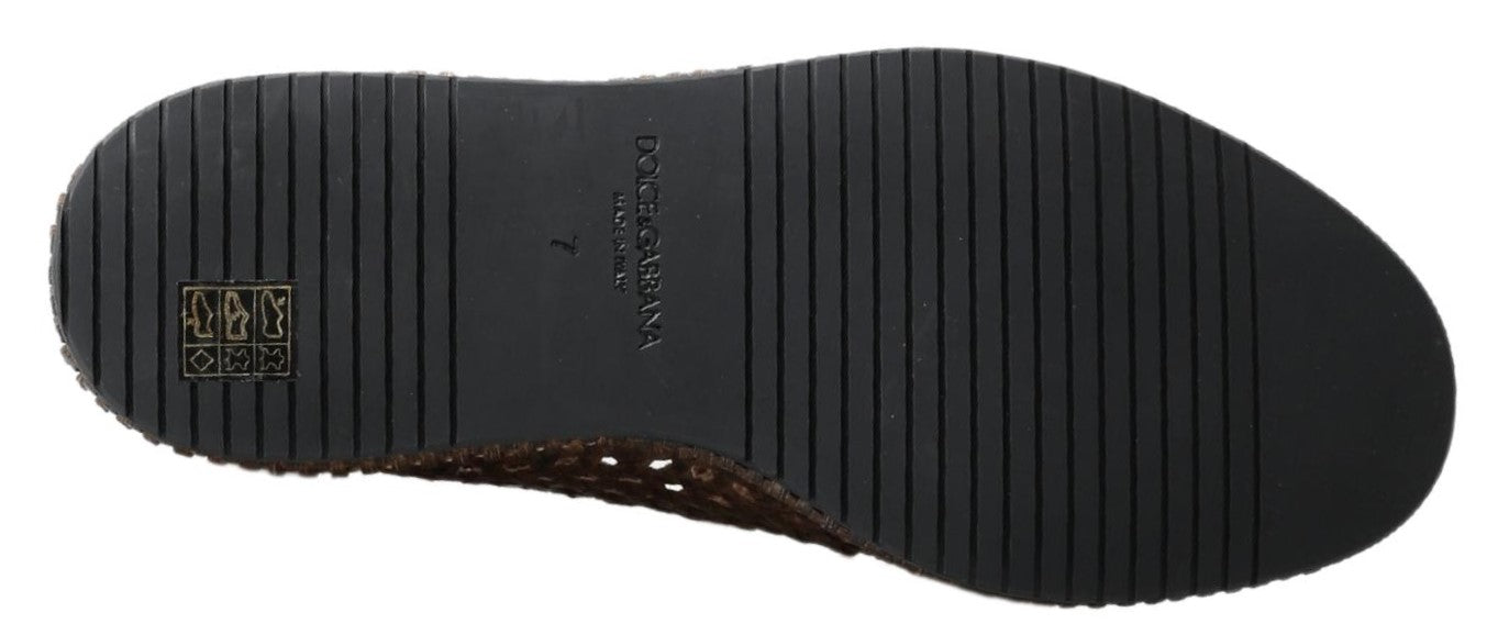 Dolce & Gabbana Woven Leather Slip-On Loafers9