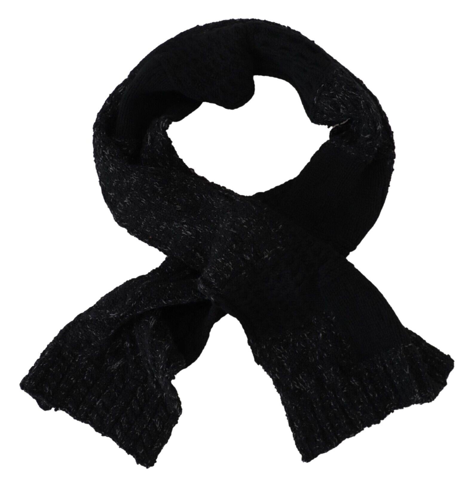 Dolce & Gabbana  Black & Grey Knit Scarf