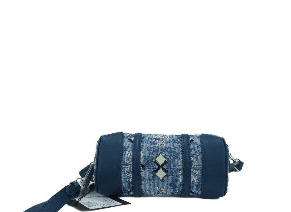 MCM  Patricia Mini Crossbody Bag Visetos Coated Canvas Blue