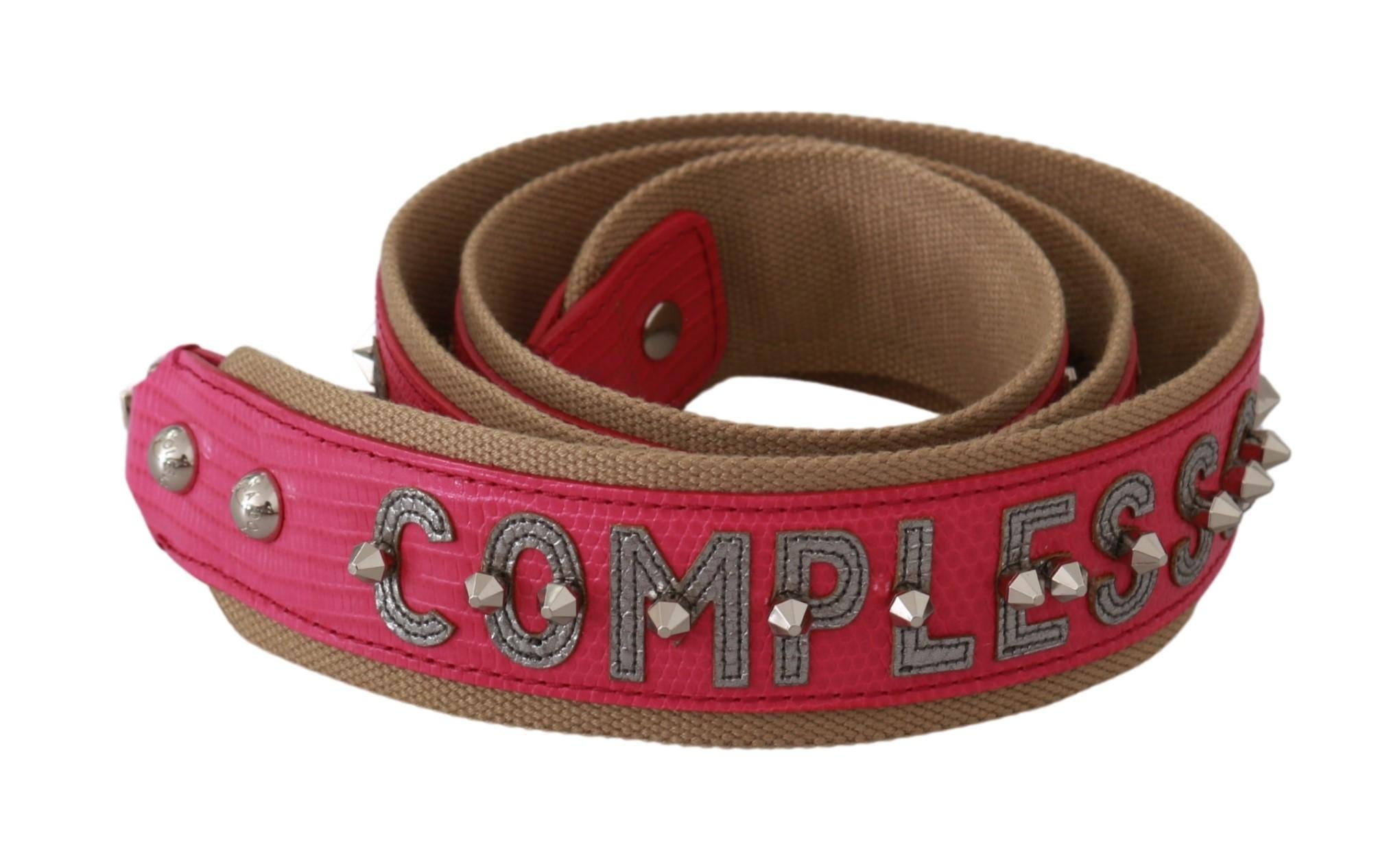 Dolce & Gabbana  Complexs Pink Leather and Canvas Belt