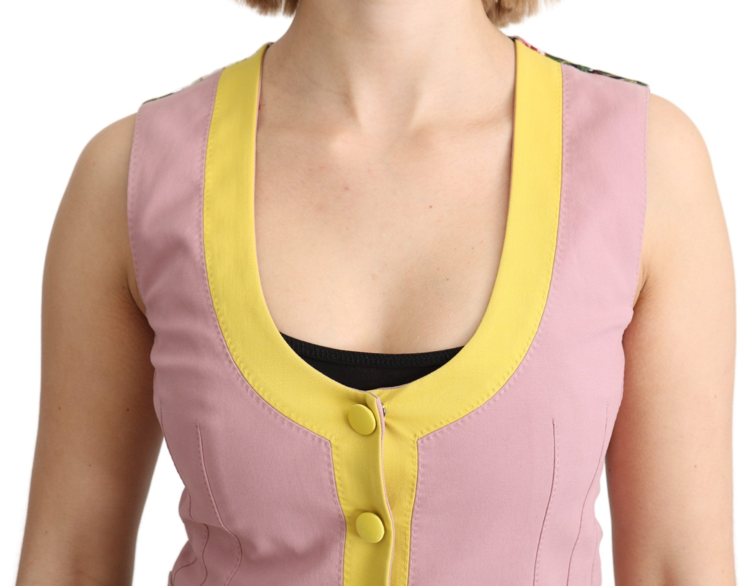 Dolce & Gabbana Chic Sleeveless Vest in Pink Women's Hues