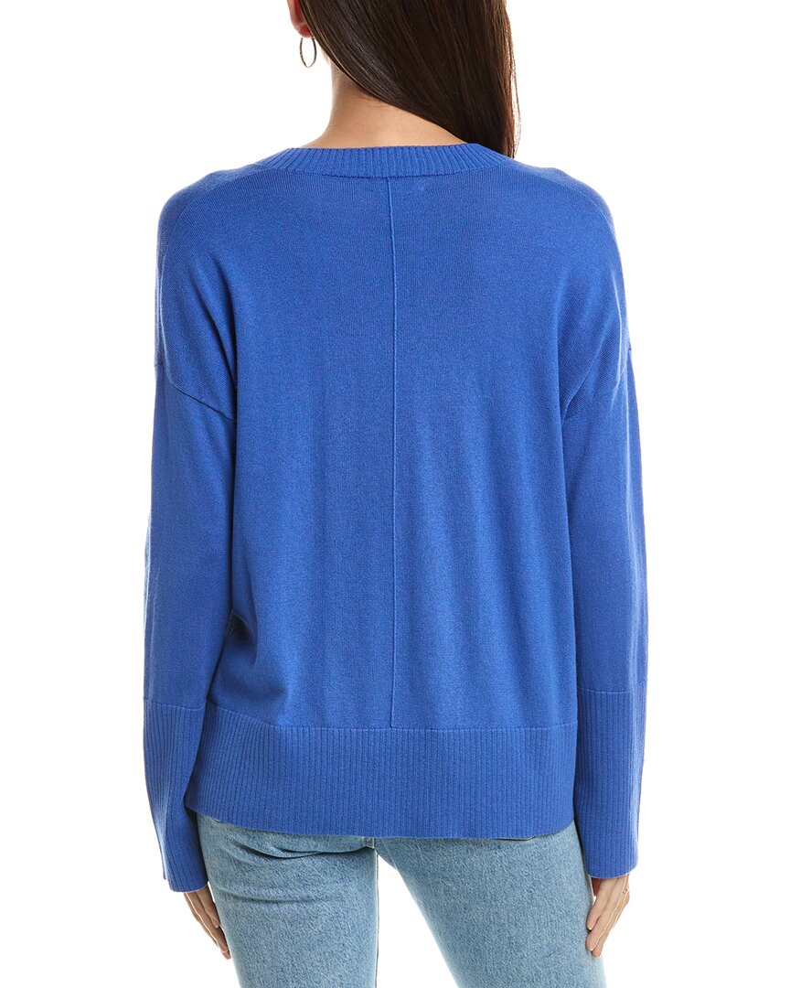 Hannah Rose High-Low Cashmere-Blend Sweater