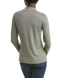 T Tahari Mock Neck Knit Jersey Top2