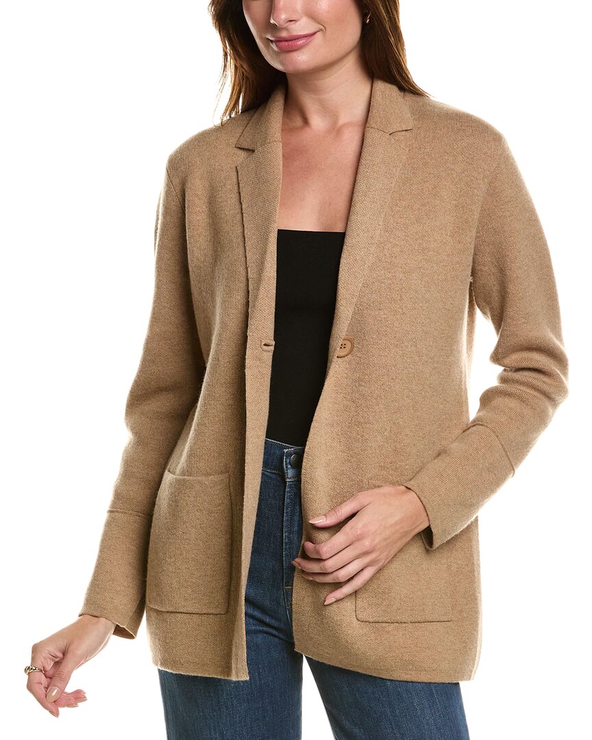 Forte Cashmere Double Knit Wool & Cashmere-Blend Blazer