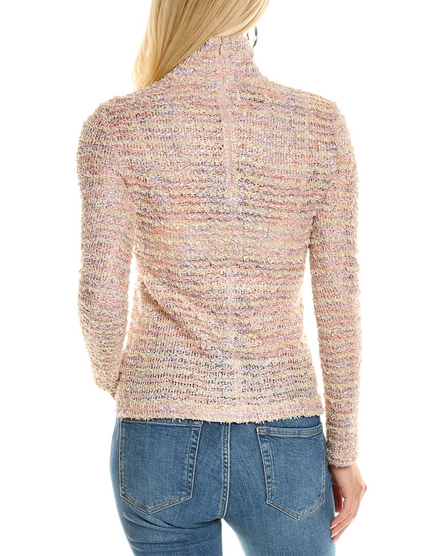 St. John Transparent Textural Wool-Blend Top