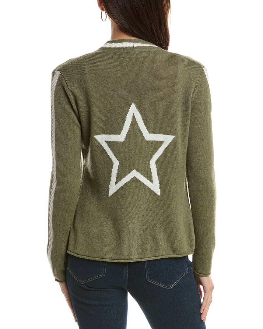 Hannah Rose Star Intarsia Wool & Cashmere-Blend Cardigan