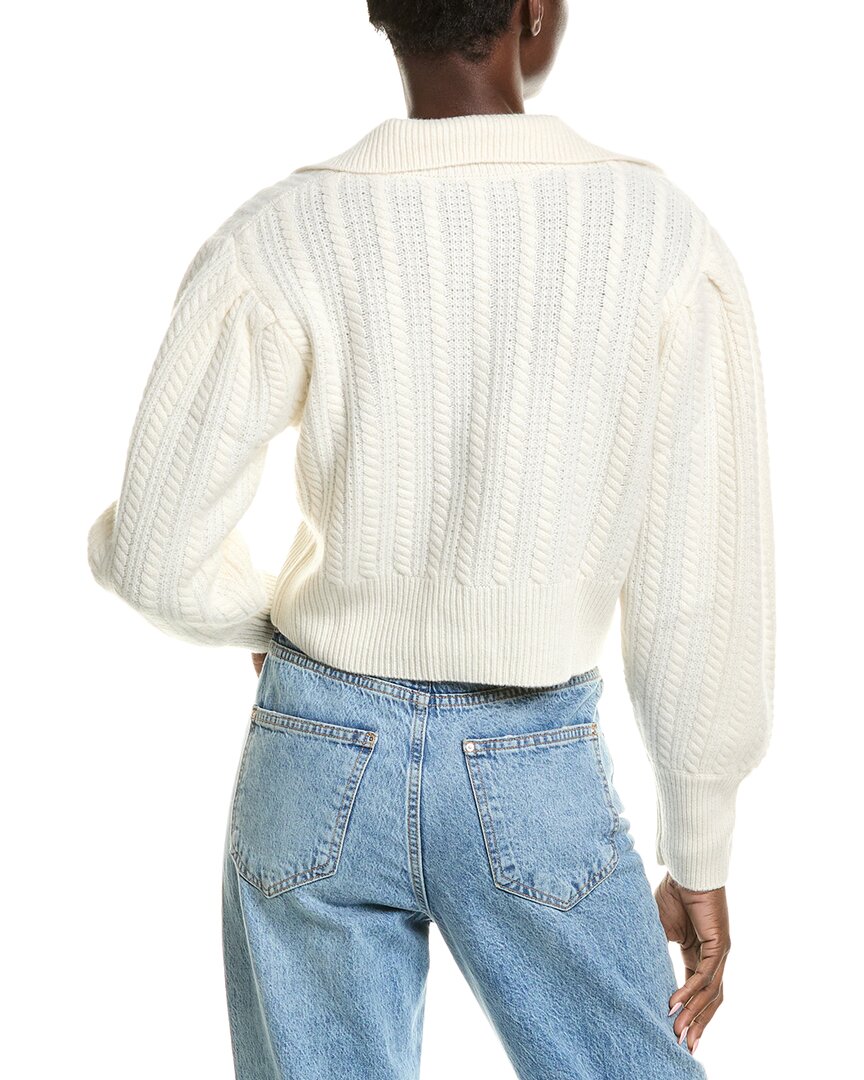 Quinn Cable Puff Sleeve Cashmere Sweater