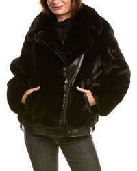 The Kooples Asymmetrical Plush Coat3