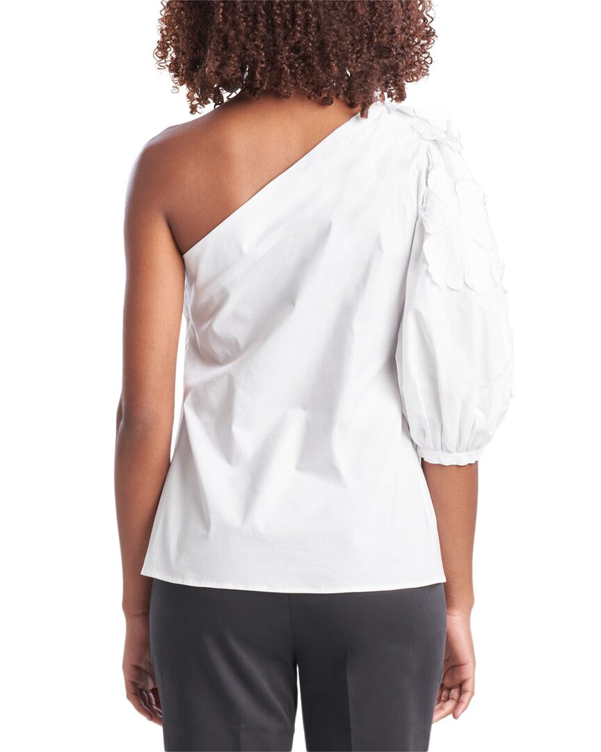 Natori One-Shoulder Poplin Top