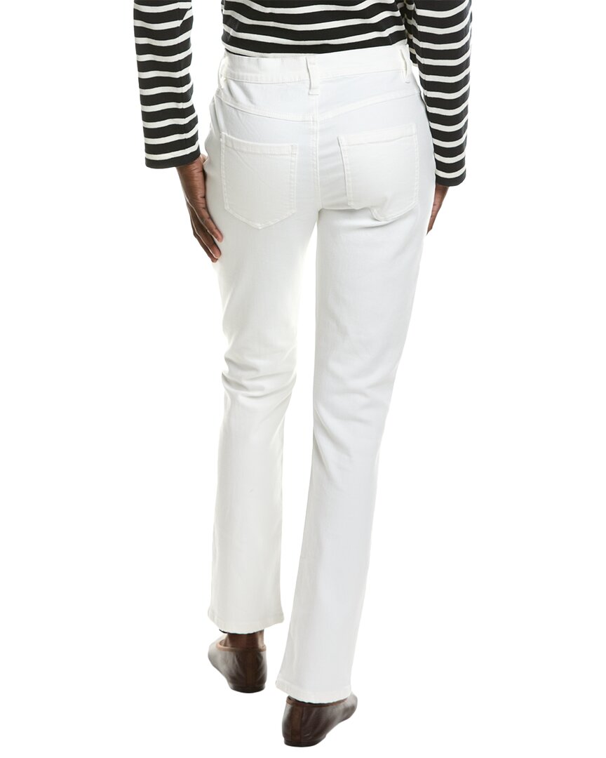 Cabi Button Fly White Straight Jean