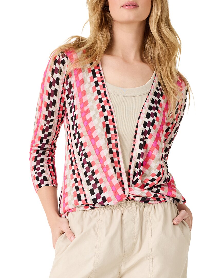 Nic+Zoe Pixel Sunset 4-Way Linen-Blend Cardigan1