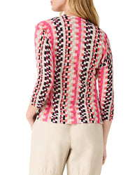 Nic+Zoe Pixel Sunset 4-Way Linen-Blend Cardigan2