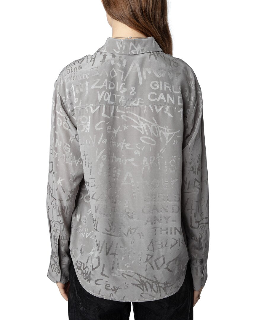 Zadig & Voltaire Morning Jac Manifesto Silk Shirt