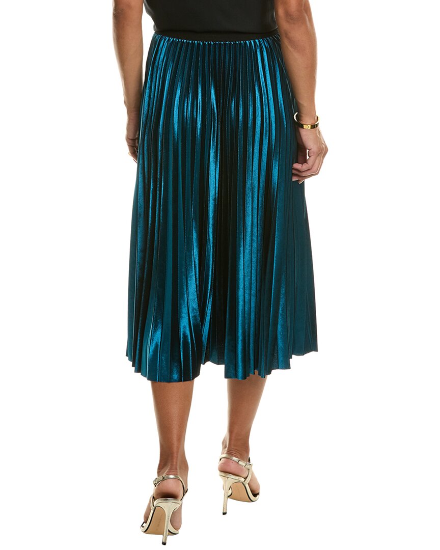 Elie Tahari Accordion Pleated Velvet Skirt