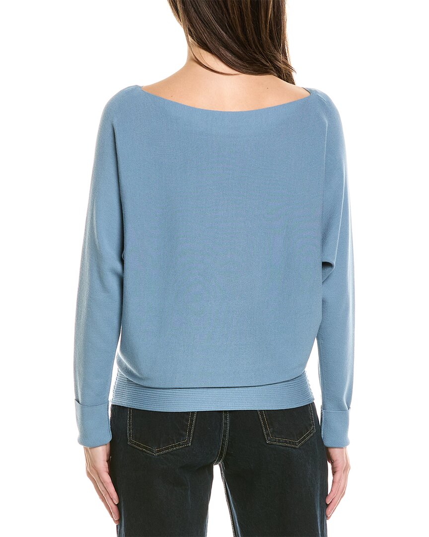 Lafayette 148 New York Bateau Neck Dolman Wool Sweater