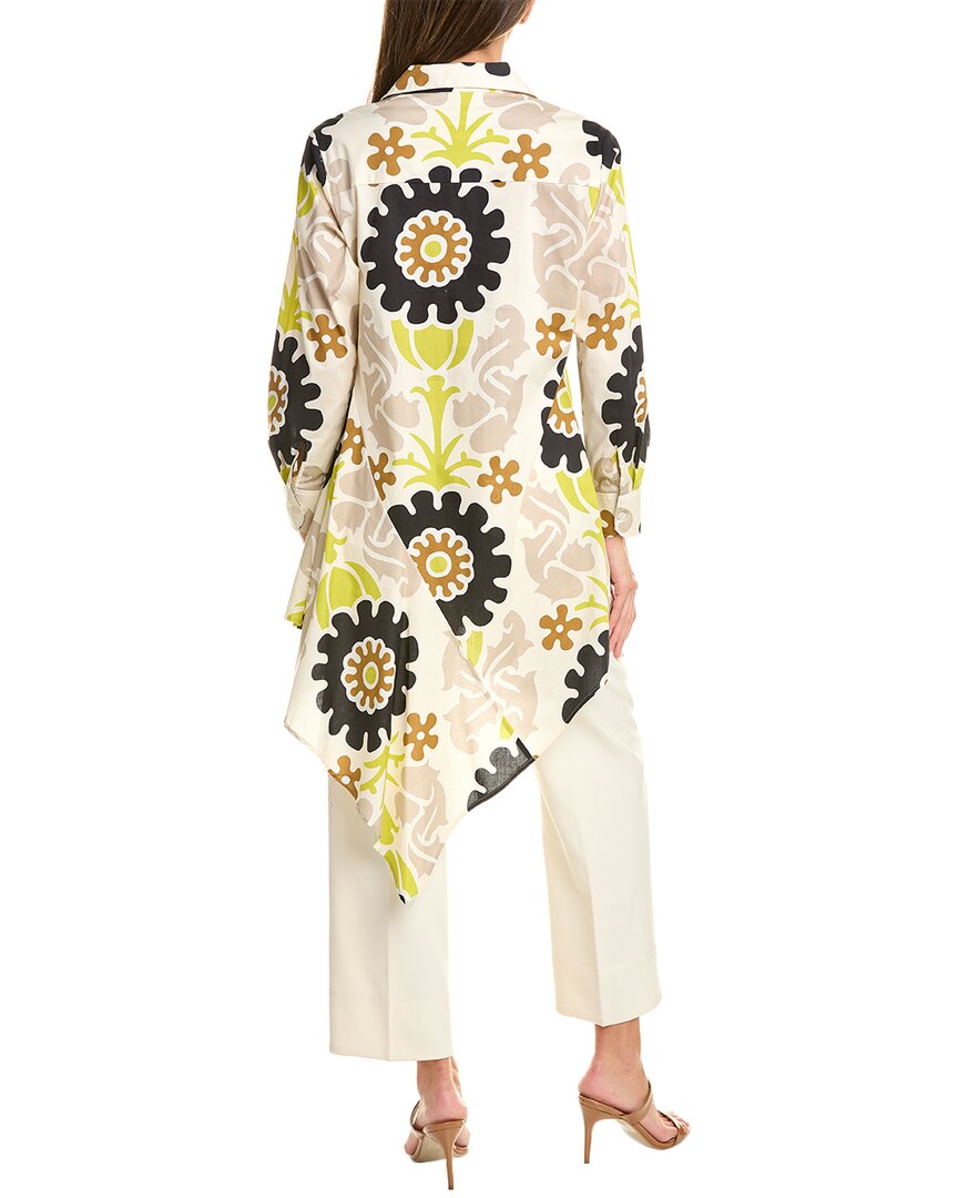 Natori Asymmetrical Flounce Shirt