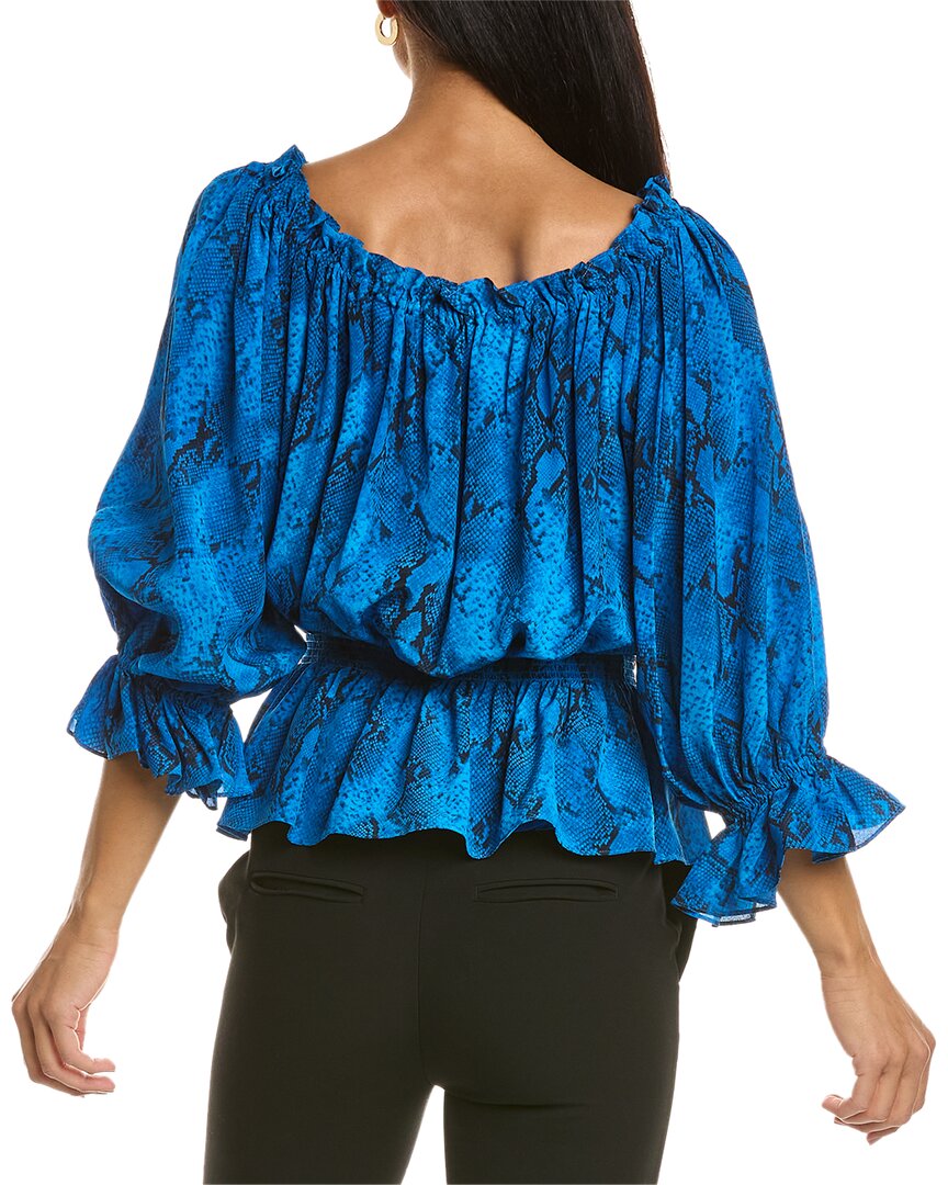 Elie Tahari Off-The-Shoulder Silk Blouse