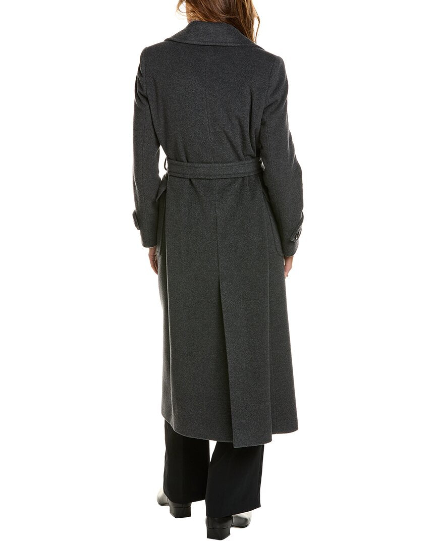 Cinzia Rocca Icons Long Wool & Cashmere-Blend Trench Coat