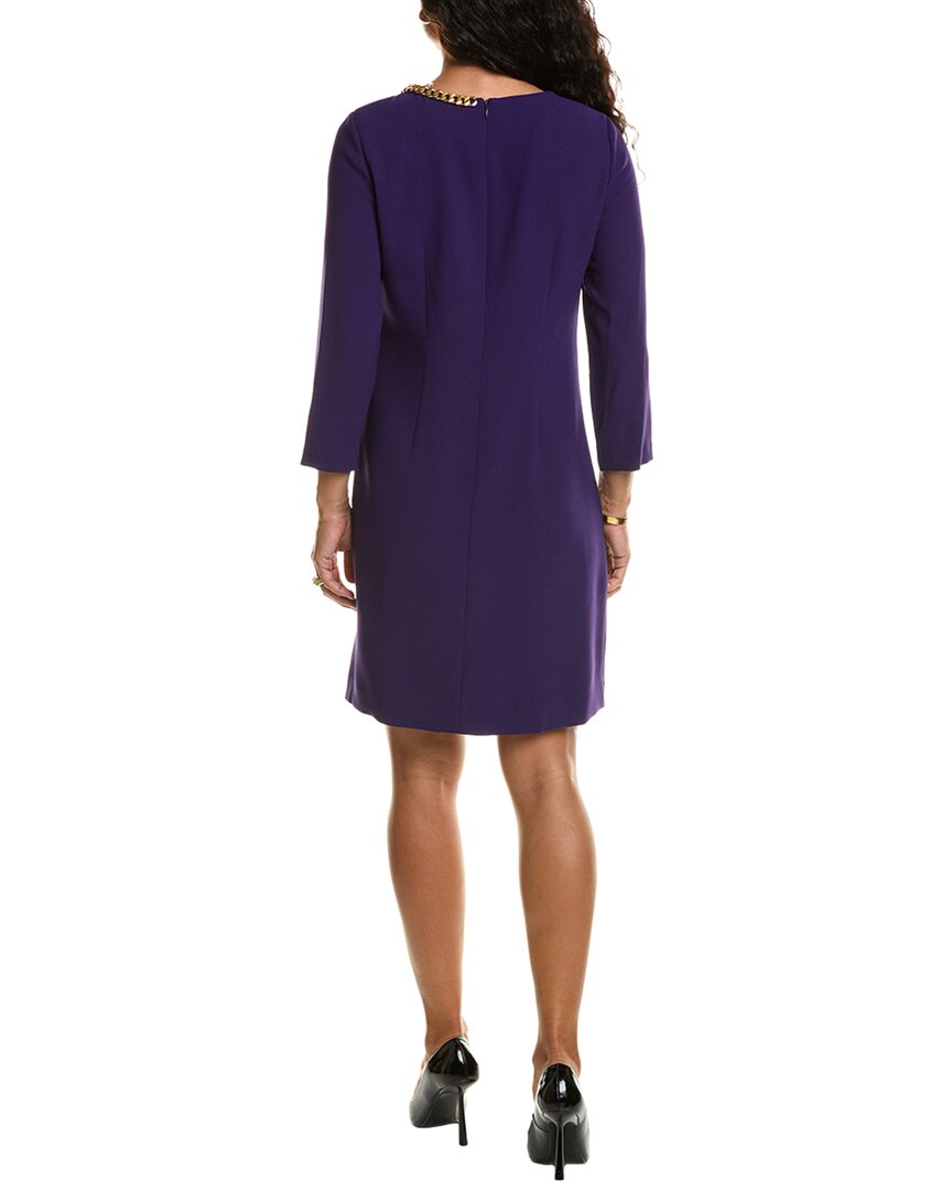 Elie Tahari Chain Trim Shift Dress