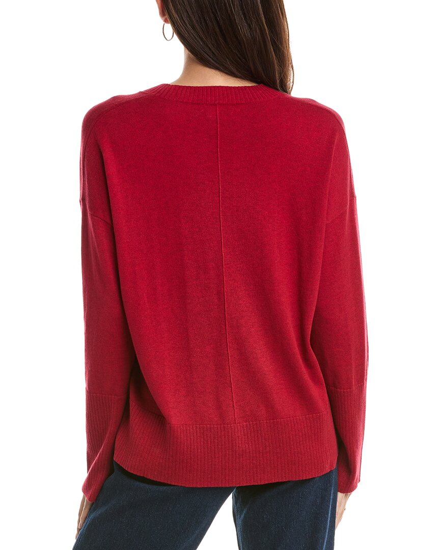 Hannah Rose High-Low Cashmere-Blend Sweater