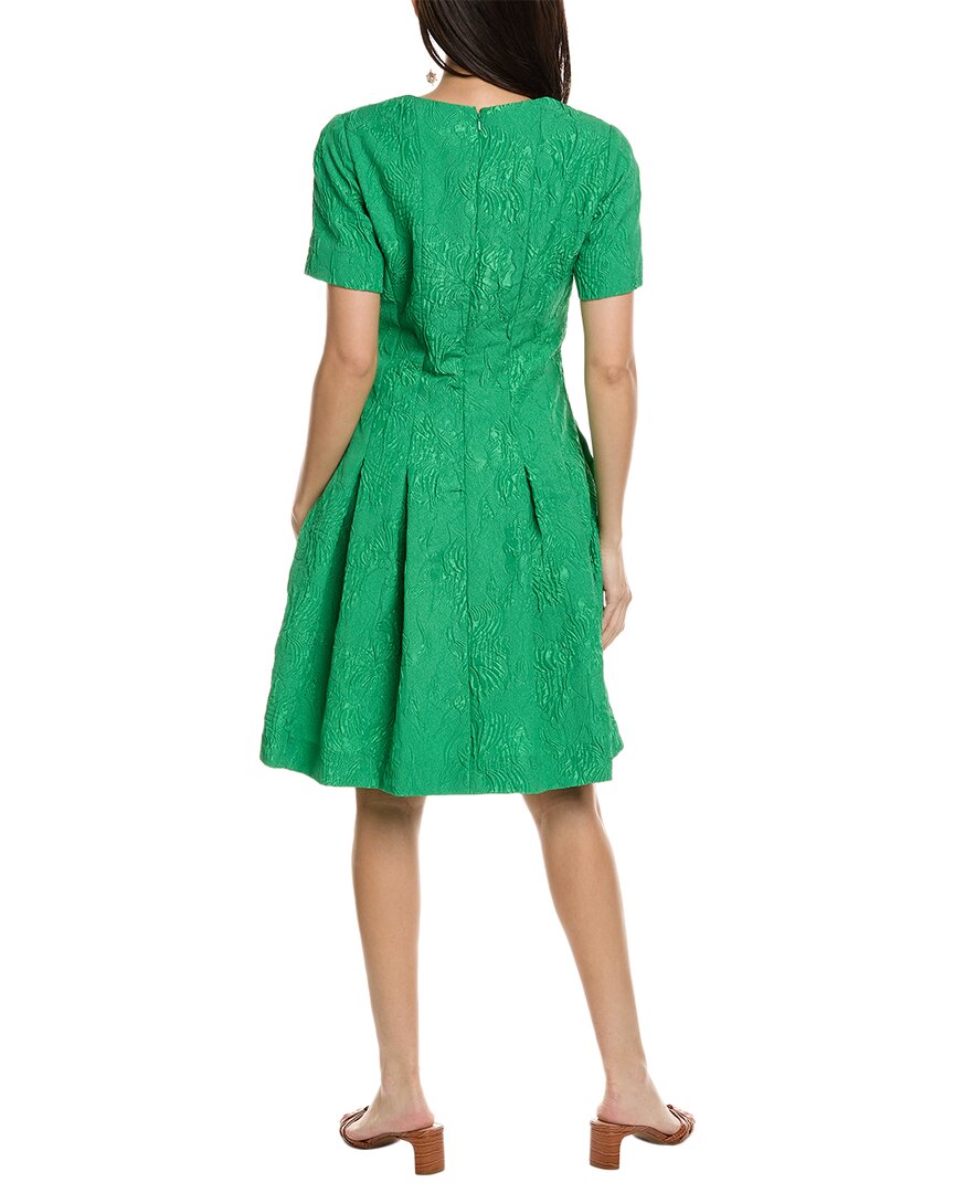 Oscar De La Renta Jacquard Silk-Lined A-Line Dress