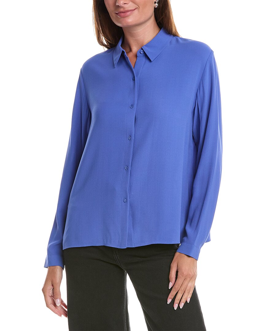 Eileen Fisher Classic Collar Silk Shirt