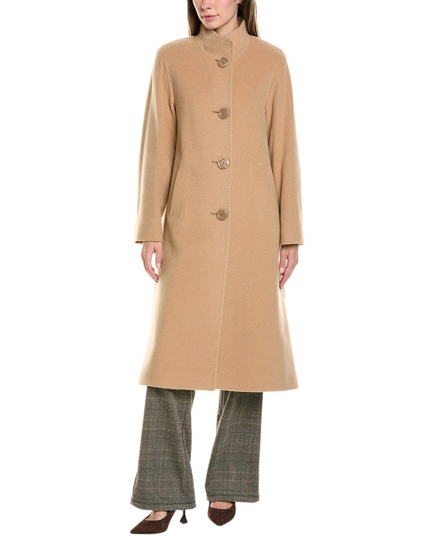 Cinzia Rocca Long Wool & Cashmere-Blend Coat