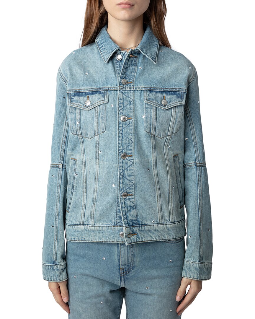 Zadig & Voltaire Kasy Denim Eco Strass Jacket