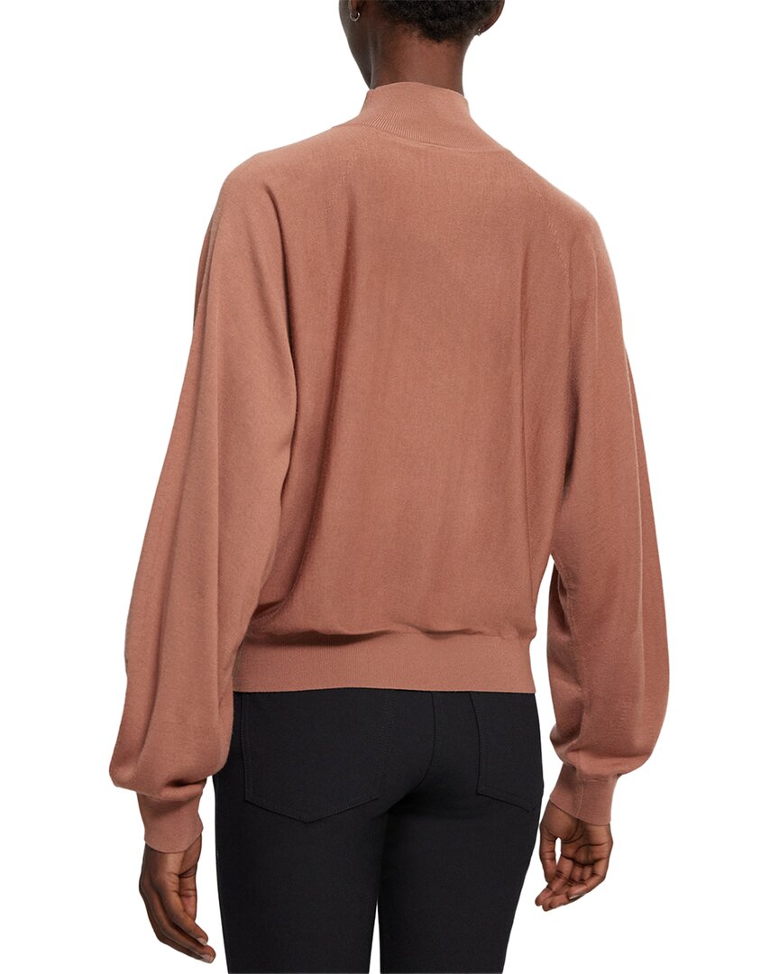 Theory Blouson Wool-Blend Turtleneck Sweater