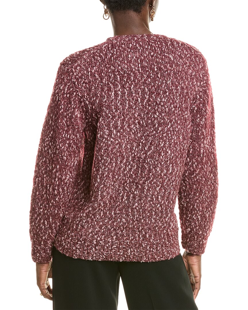 Lafayette 148 New York Blouson Sleeve Donegal Mohair & Wool-Blend Sweater