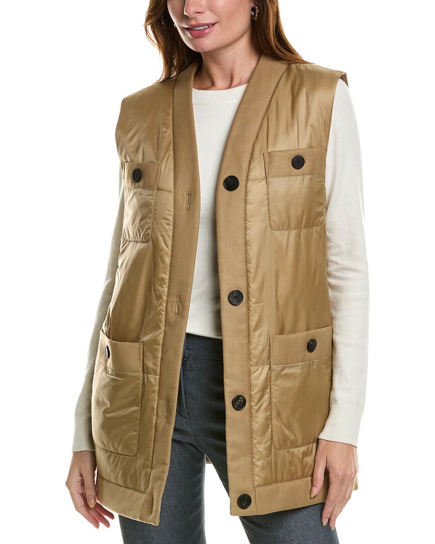 Lafayette 148 New York Patch Pocket Wool-Blend Vest