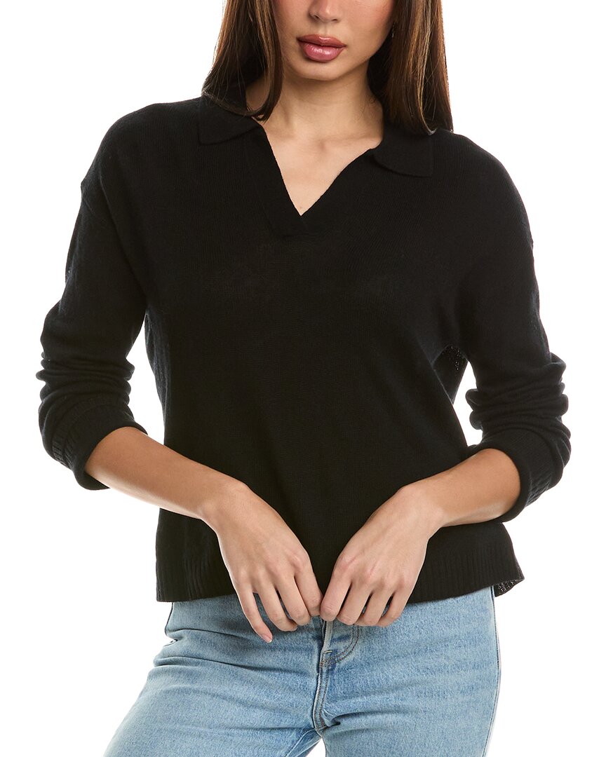 Hannah Rose Wool & Cashmere-Blend Polo Sweater