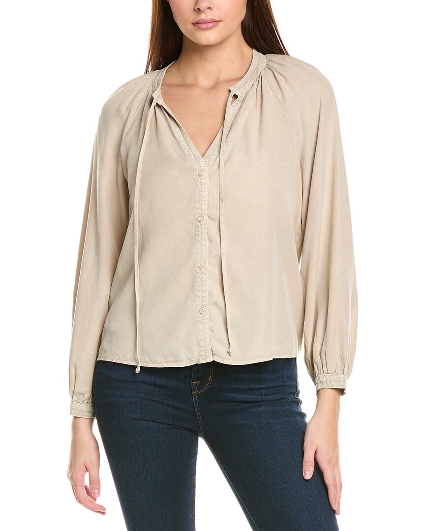 Bella Dahl Full Sleeve Raglan Button Down Shirt