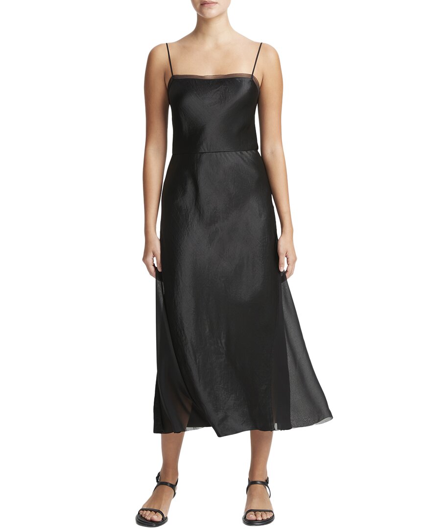 Vince Sheer Paneled Slip Dress