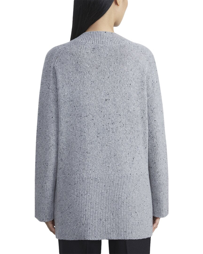 Lafayette 148 New York Drop Shoulder V-Neck Cashmere & Wool-Blend Sweater2