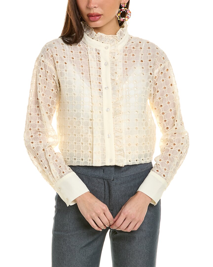 Gracia Circle Embroidered Shirt