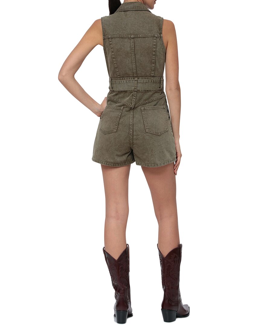 Avec Les Filles Wide Belt Sleeveless Romper