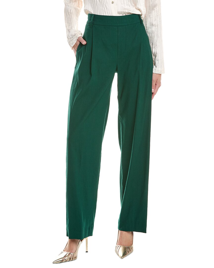 Vince Pleat Front Linen-Blend Pant