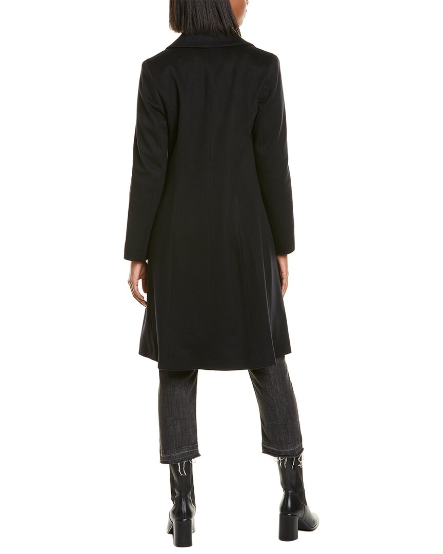 Sofiacashmere Round Collar Wool & Cashmere-Blend Coat