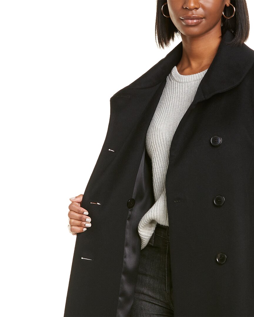 Sofiacashmere Round Collar Wool & Cashmere-Blend Coat