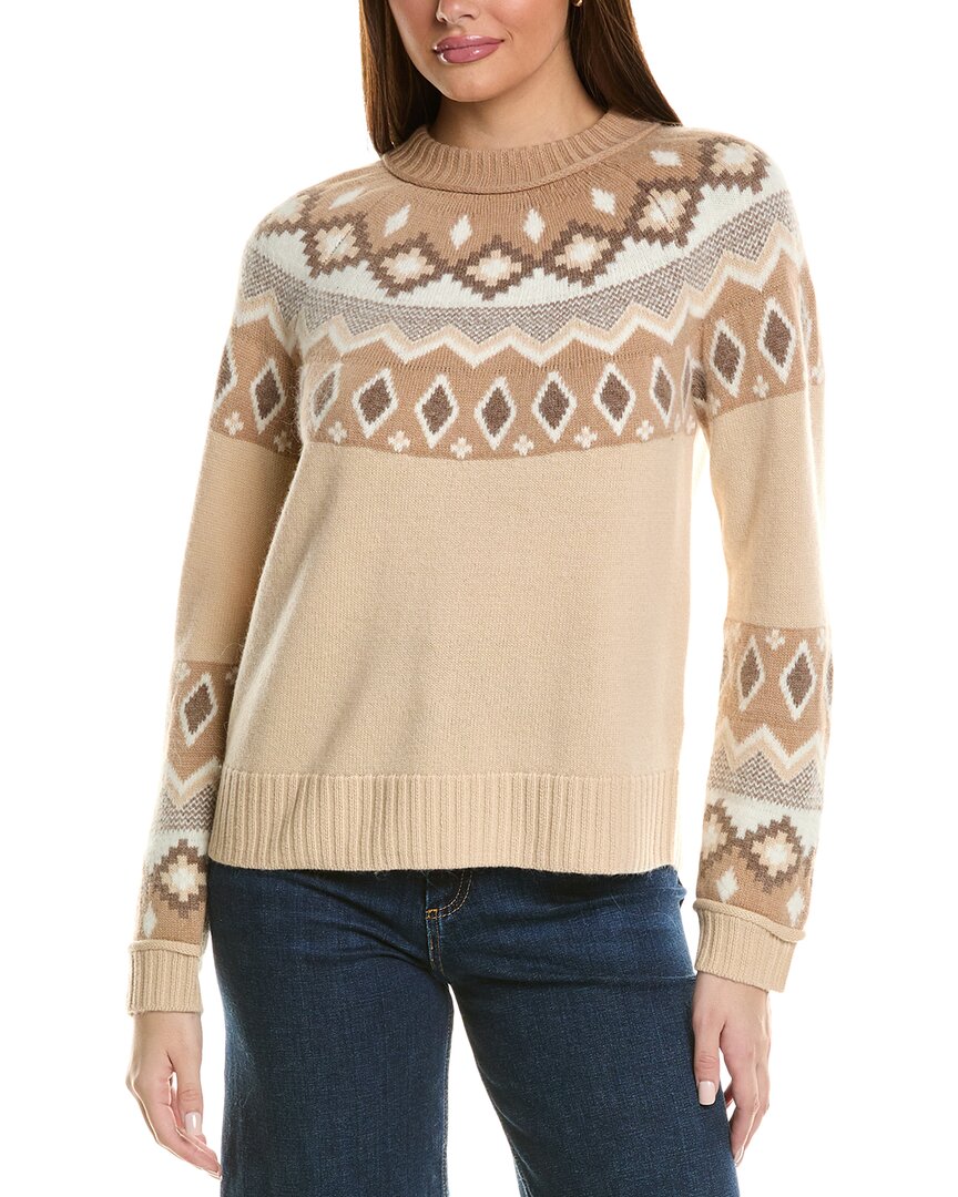 Hannah Rose Fairisle Wool, Angora & Cashmere-Blend Sweater