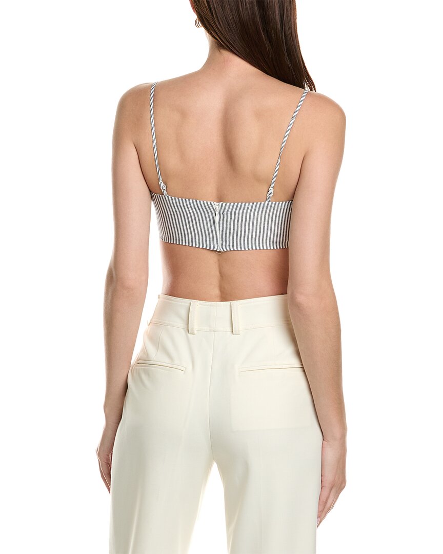 Onia Air Linen-Blend Foldover Cropped Top