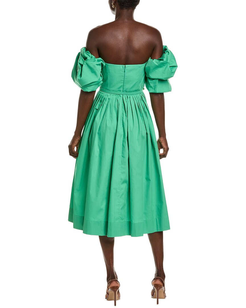 Oscar De La Renta Off-Shoulder Midi Dress