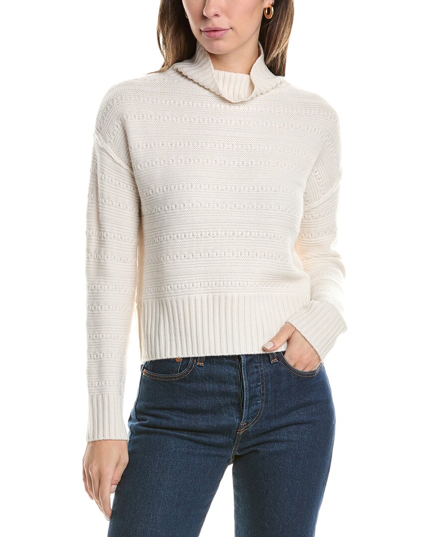 Forte Cashmere Crop Textured Cashmere Sweater